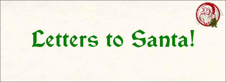 Letters to Santa! cream background with Santa stamp