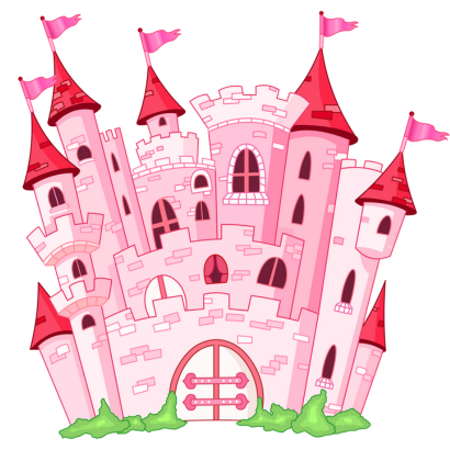 cute pink fairytale castle