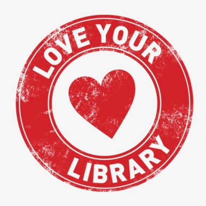 "Love Your Library" with a heart in the middle