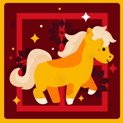 cute Chinese zodiac horse