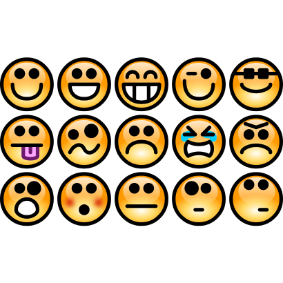emojis of fifteen different emotions