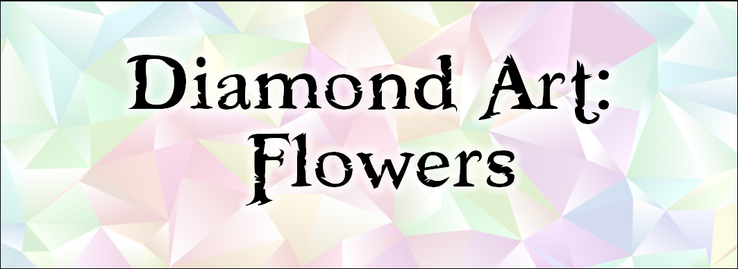 "Diamond Art: Flowers" pastel abstract background