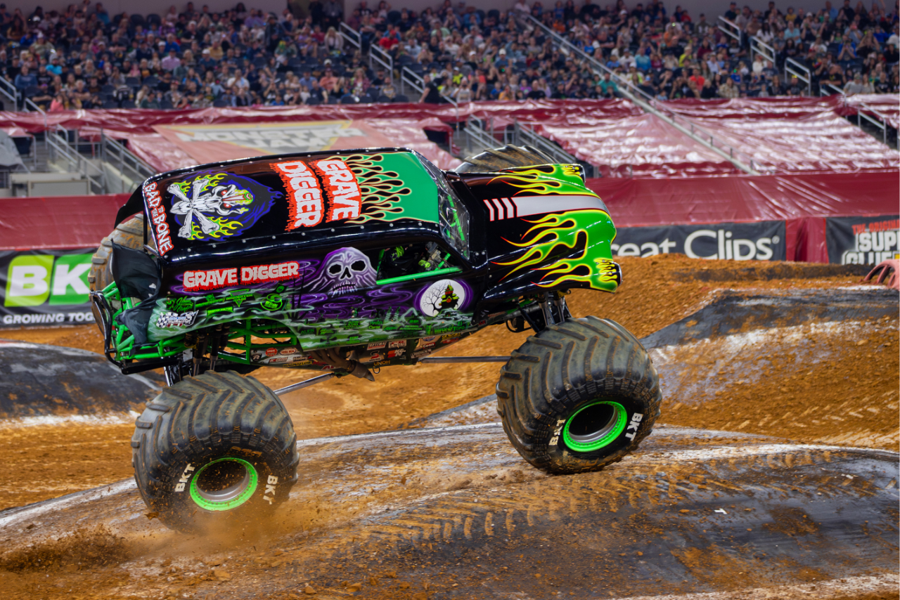 green and black monster truck