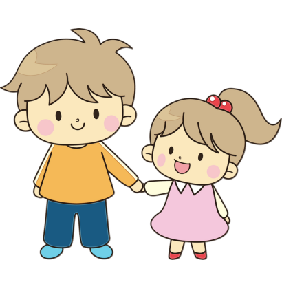 brother holding his little sisters hand