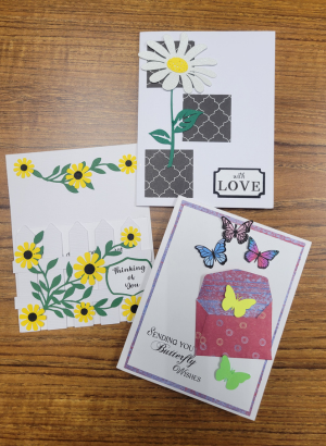 three homemade mother's day cards