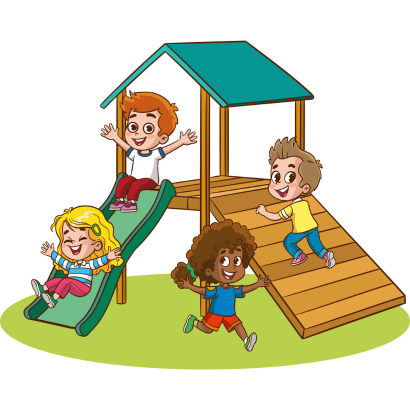 children playing on a playground