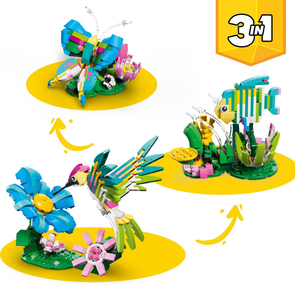 Hummingbird, Fish or Butterfly 3-in-1