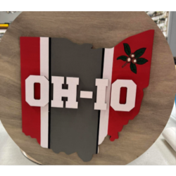 "OH-IO" wooden sign