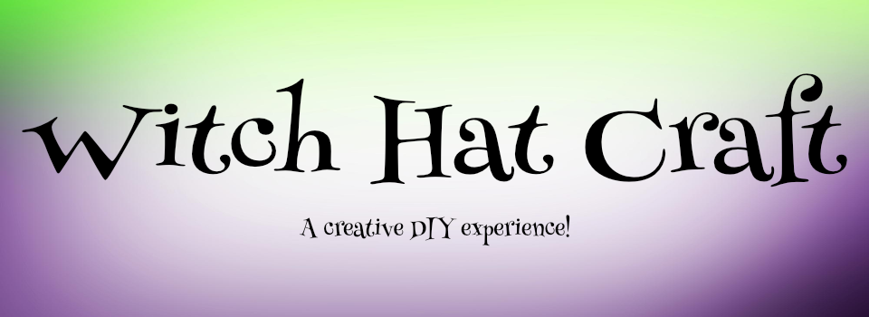 "Witch Hat Craft A creative DIY experience!" green and purple background