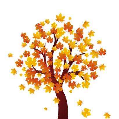tree with gold and orange leaves