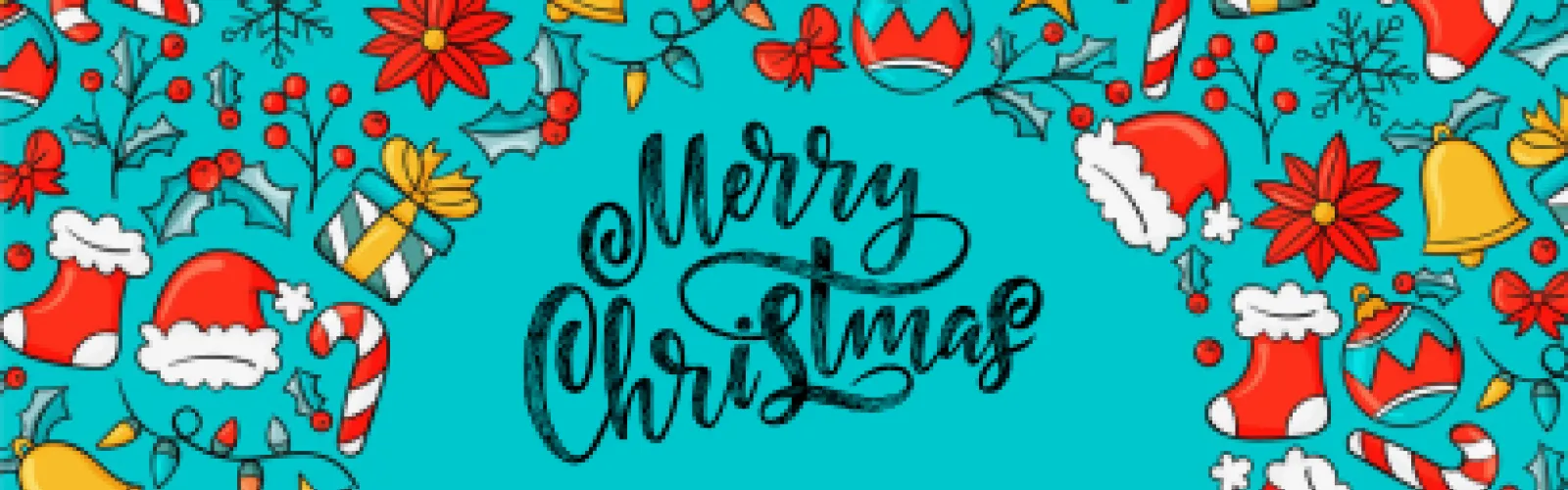 "Merry Christmas" with Christmas icons