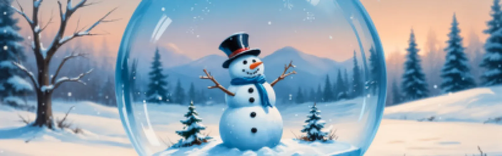 snowman in a snow globe